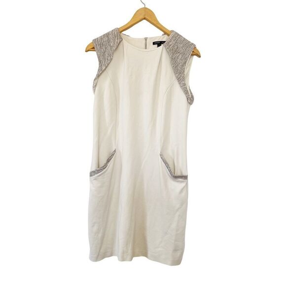 Mango Suit Cream Tweed Shift Dress - Picture 1 of 15